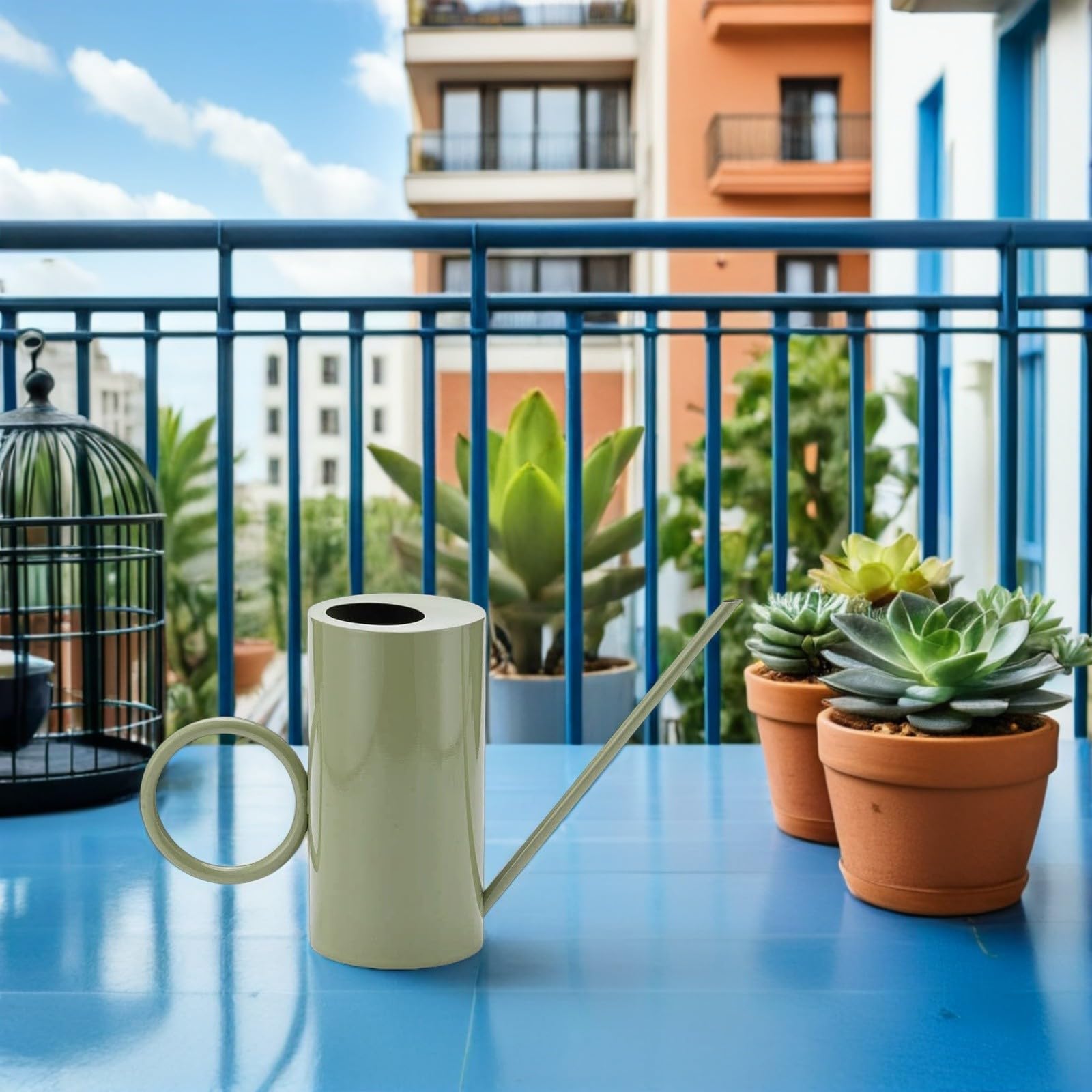 Toyvian Annaffiatoio per Annaffiare Fiori e Piante in Vaso in Acciaio Inossidabile con Beccuccio da 1500ml con Design Elegante per Uso Interno ed Esterno