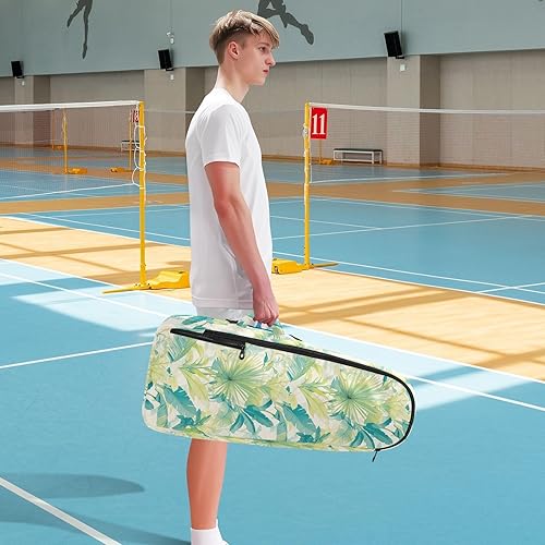 Miniatura 8 de Tennis Badminton Backpack Cute Sturdy Cartoon Fossa Green Leaf Travel Sports Bag Gym Bag for Women, Men, Teenagers raquetas de tenis para