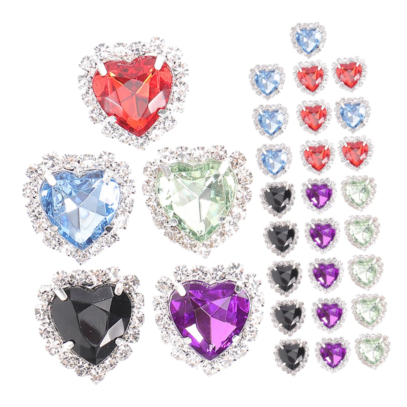 Gemas de corazón accesorios de diésel para manualidades y adornos de ropa