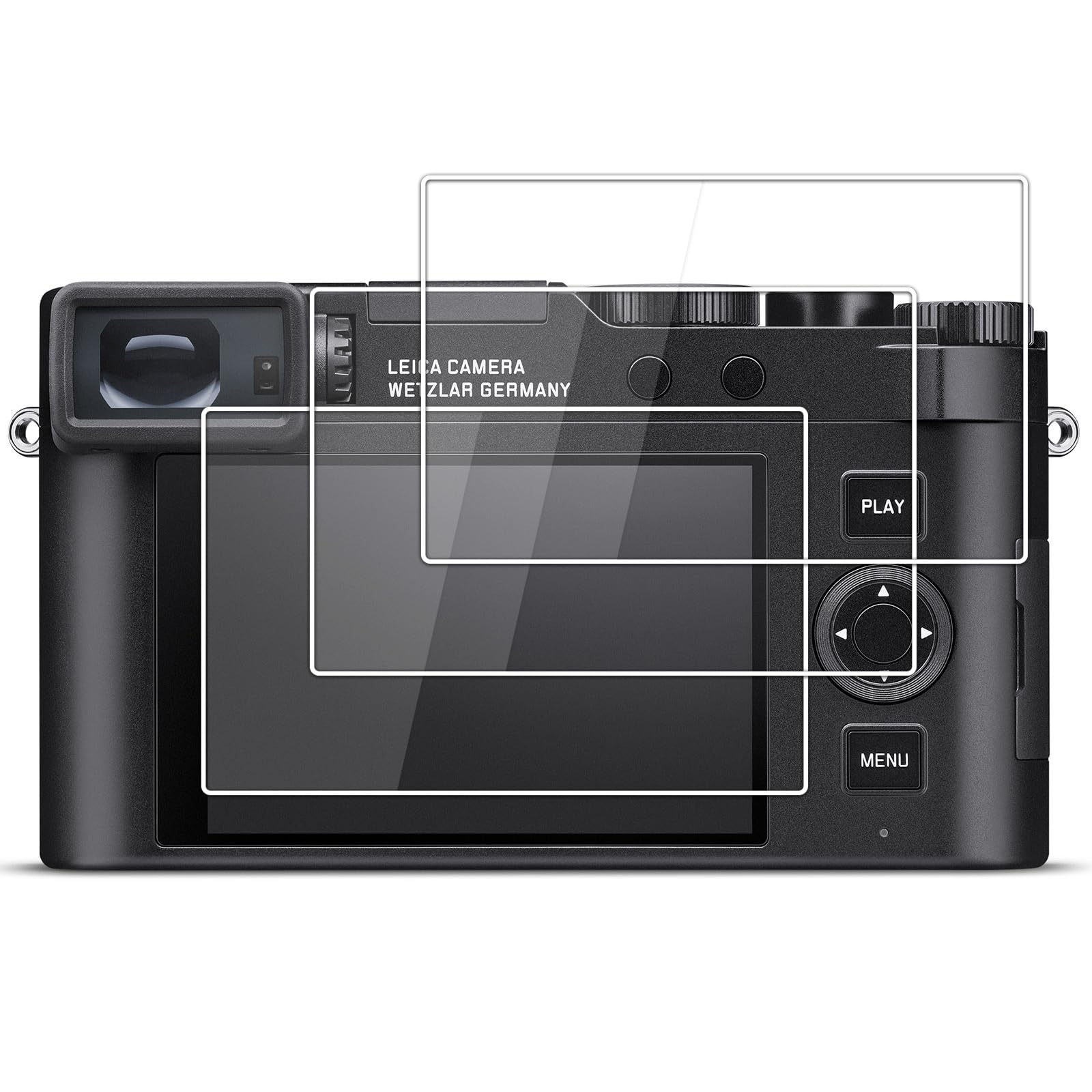 kinokoo Screen Protector for Leica D-LUX 8 /D-LUX 7 Digital Camera, 0.25mm 9H Hardness Tempered Glass Film D LUX8 D LUX 7 D-LUX Type 109 /C-LUX/V-LUX 5 - Bubble-free/Anti-scratch(2 packs)