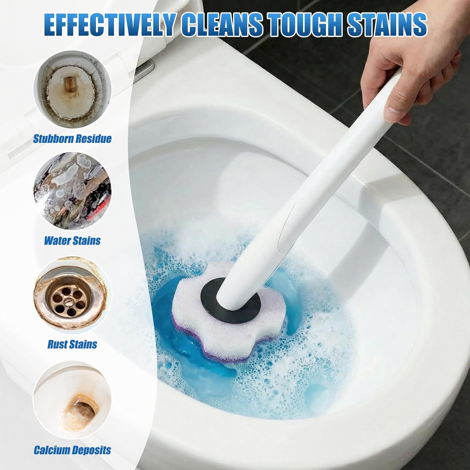 50 PCS Toilet Bowl Wand Refills, Replacement Heads for Bathroom Washroom Cleaning Pads, Disposable Toilet Brush Refills Compatible with Household Brush Scrubber Cleaning Refill Lavender Breeze Purple - Image 2