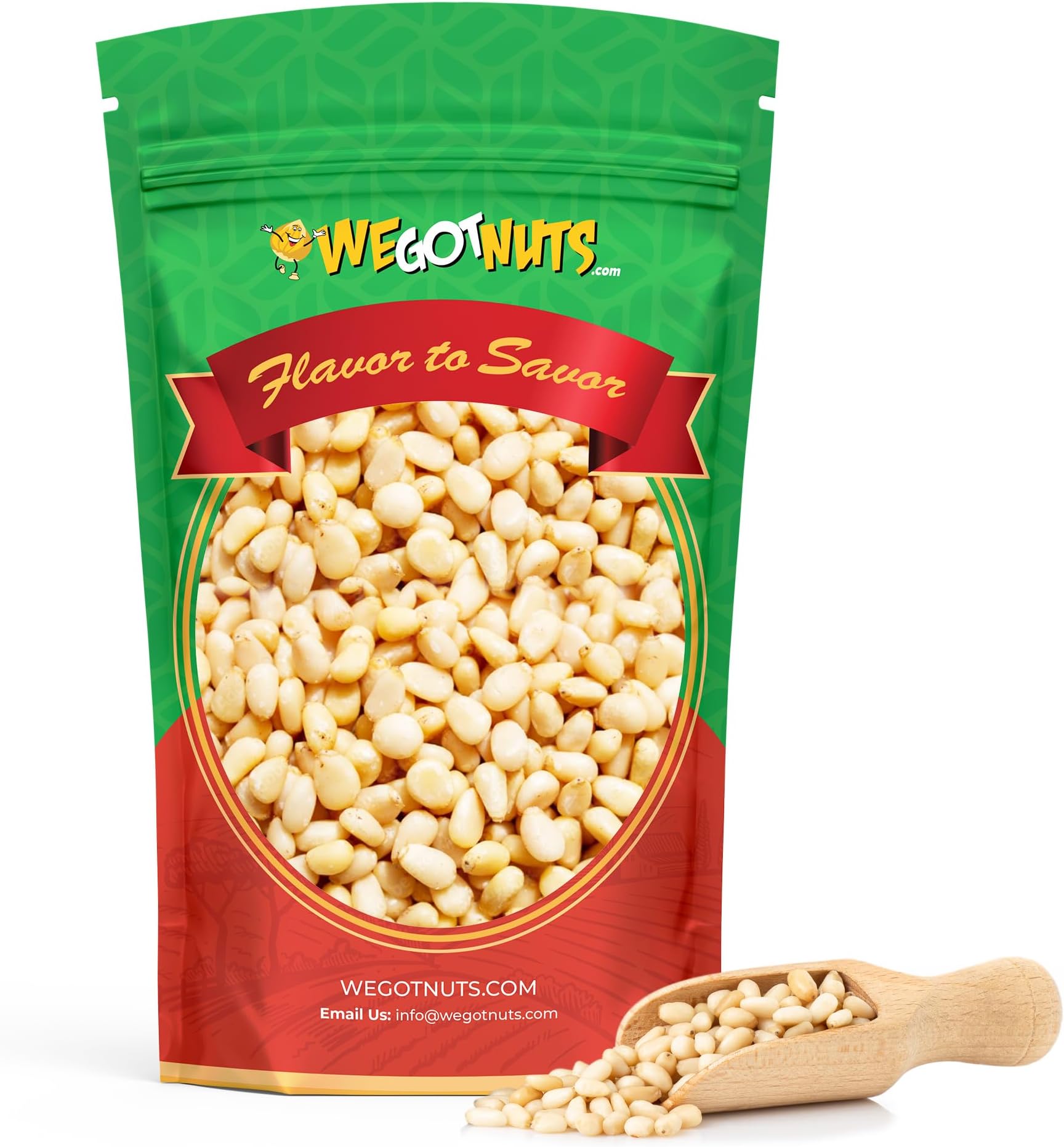 We Got Nuts - Raw Whole & Natural Pine Nuts 2 Lbs (32oz)– Premium Quality Fresh Kosher Pine Nuts - Natural & Healthy Snack – Great For Cooking, Pesto, Salads & More