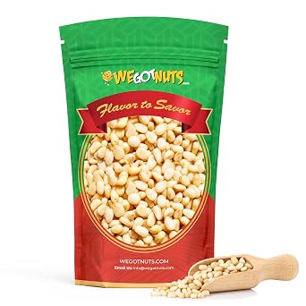 We Got Nuts - Raw Whole & Natural Pine Nuts 2 Lbs 32oz Premium Quality Fresh Kosher Pine Nuts - Natural & Healthy Snack Great For Cooking, Pesto, Salads & More