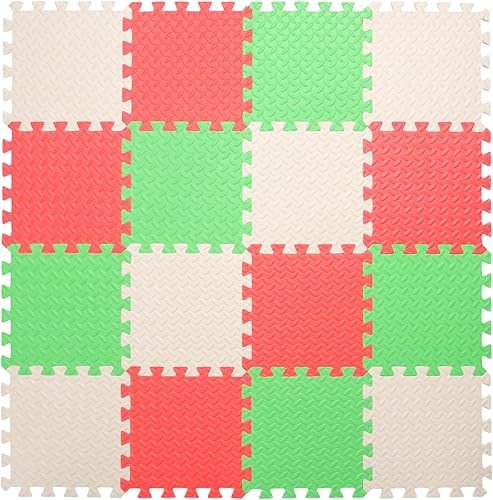 Miniatura 136 de Tapete de juego de espuma para bebé, tapete entrelazado de 0.4 pulgadas de grosor con colores sólidos, tapete de juego suave y no tóxico, tapete