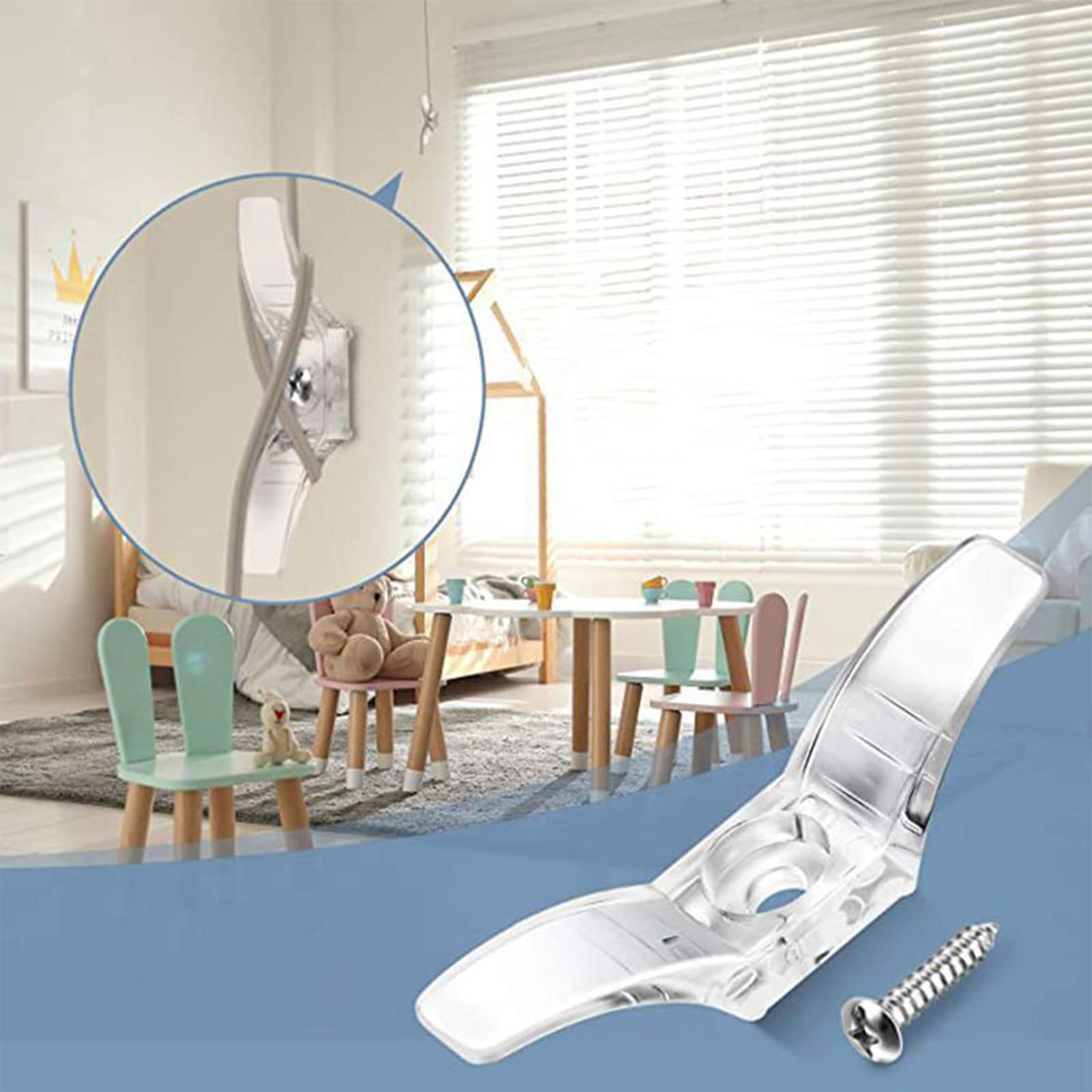 HOLIDYOYO 10pezzi Clip Per Tende Verticali Nascoste Clip Di Fissaggio Per Mantovane in Plastica Trasparenti Ricambio Per Sistemi Di Tende Per Finestre