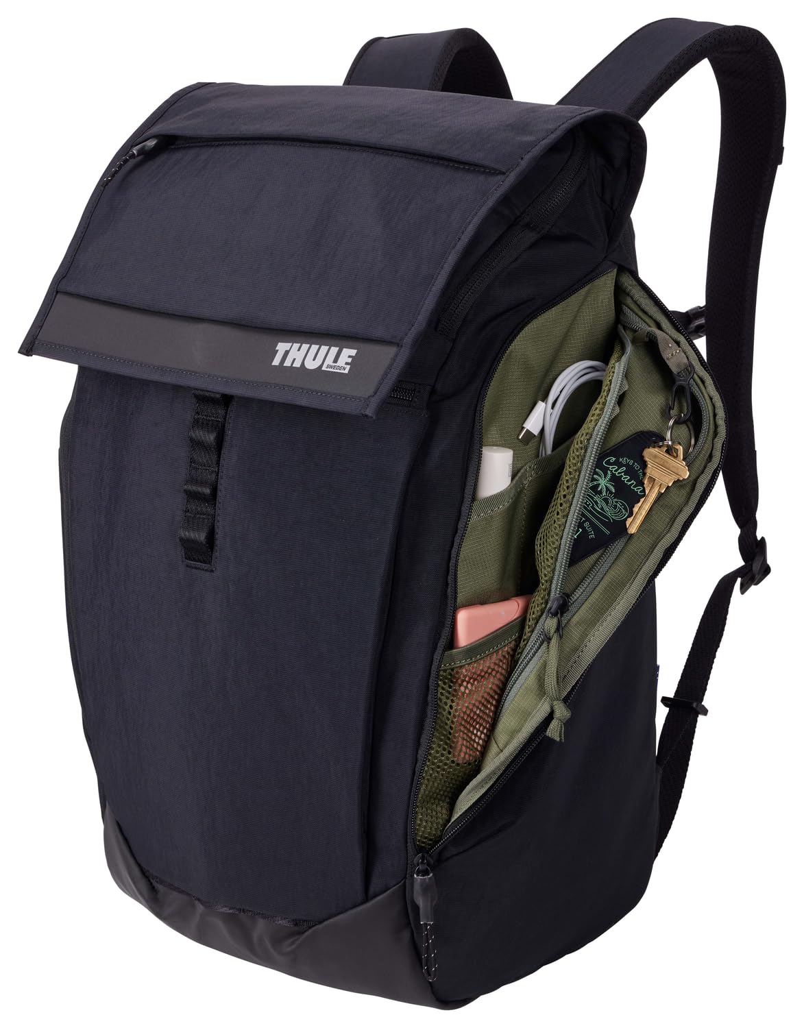 Thule Plecak Paramount 27 l, plecak dla osób dojeżdżających do pracy, wyściełana kieszeń pasuje do laptopów o przekątnej 16 cali, kolor czarny
