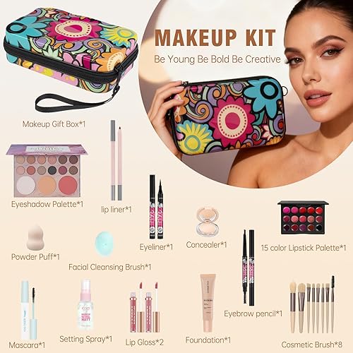 Miniatura 2 de Kit de maquillaje para adolescentes y niñas, juegos de regalo de maquillaje para adolescentes de 10 a 12 años, kits de maquillaje para adolescentes,