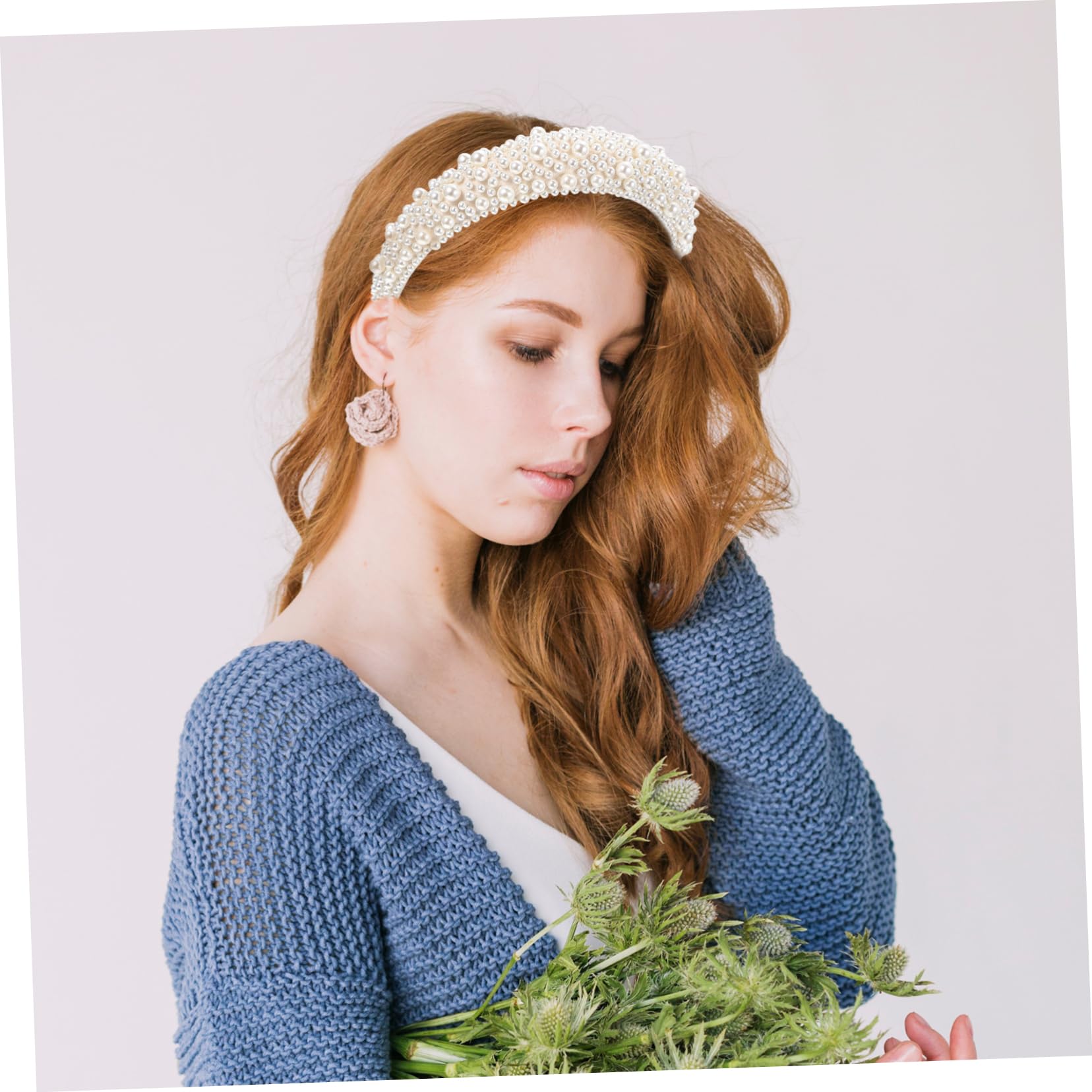 Cerchietto per Chioma per Donna con Decorazioni a Sfera, 2 Pezzi | Imbottitura in Spugna e Plastica, Leggero e Decorativo, per Feste e Make-up