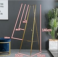 Vista 2 de Strong and durable Golden Studio Easel, Wrought Iron Floor- standing Tripod, Art Easel Stand Tabletop And Floor Easel,Display, Exhibition, Drawing
