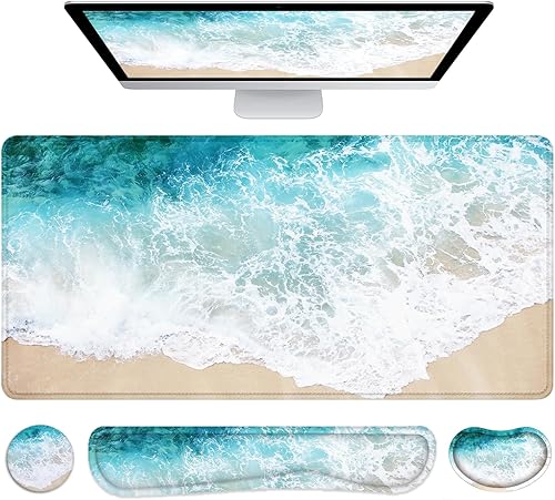 Lateefah Alfombrilla de mouse grande, alfombrilla de escritorio para teclado y mouse, 2 almohadillas extendidas para juegos extendidas, protector de Lateefah Alfombrilla de mouse grande, alfombrilla de escritorio para teclado y mouse, 2 almohadillas extendidas para juegos extendidas, protector de