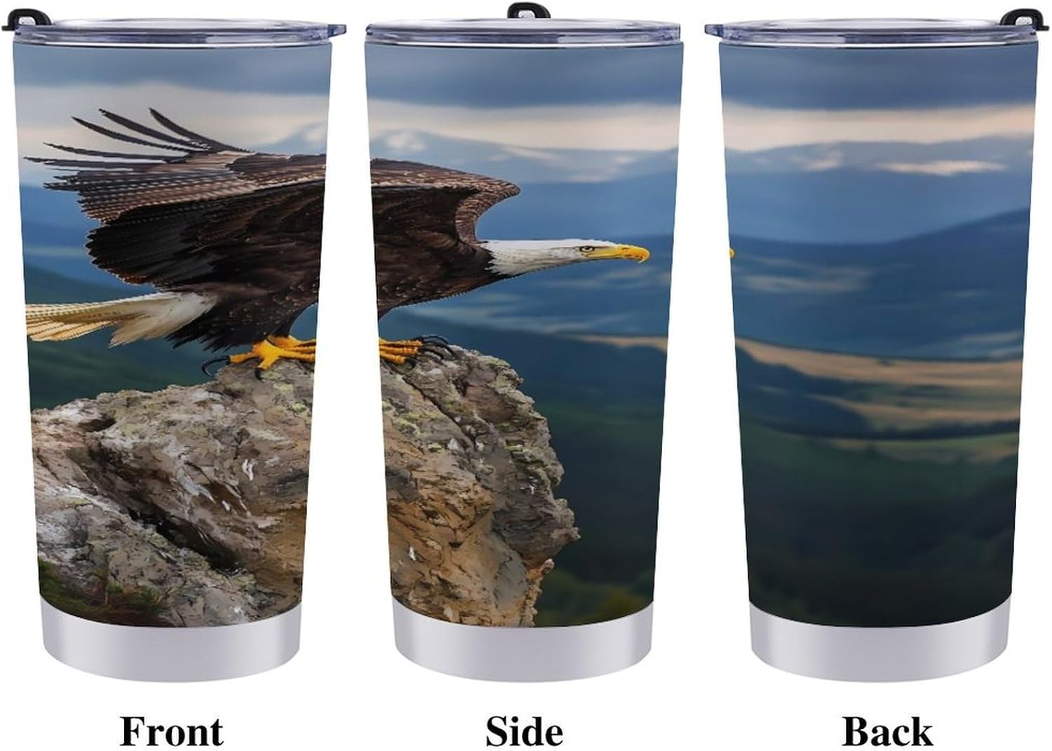 Ea-gles in Forests Travel Coffee Mug Stainless Steel Insulated Tumbler Water Bottle Tea Cup for Home Office