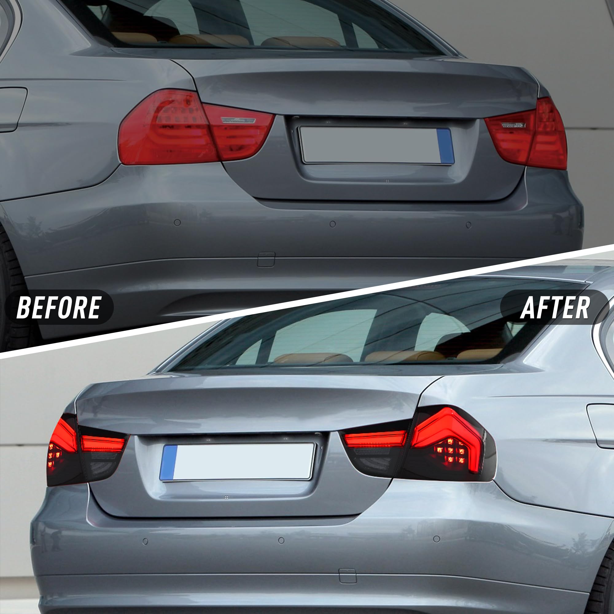 Tail Lights for 3-Series M3 E90 2009-2012 Amber Sequential Turn Signal Tint image 5