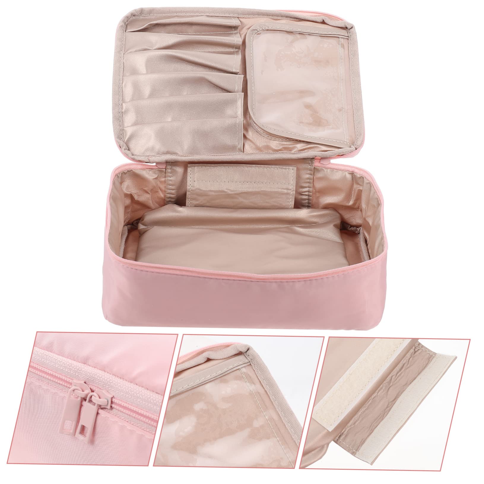 Beavorty 3piezas Bolsa De Cosméticos Grande y Elegante Neceser De Viaje Multifuncional para Maquillaje Accesorios y Joyas Organizador De Viaje