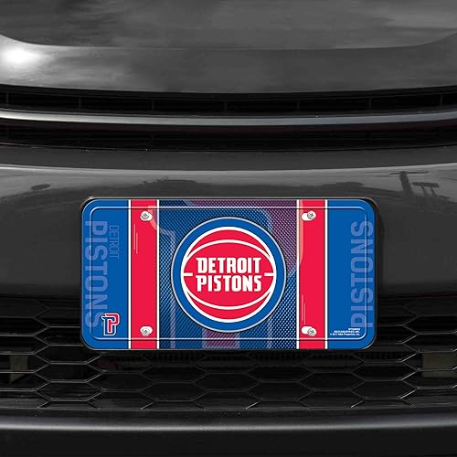 Miniatura 114 de Rico Industries Etiqueta de metal de baloncesto de la NBA de 6 x 12 pulgadas, ideal para camiones/coches/SUV