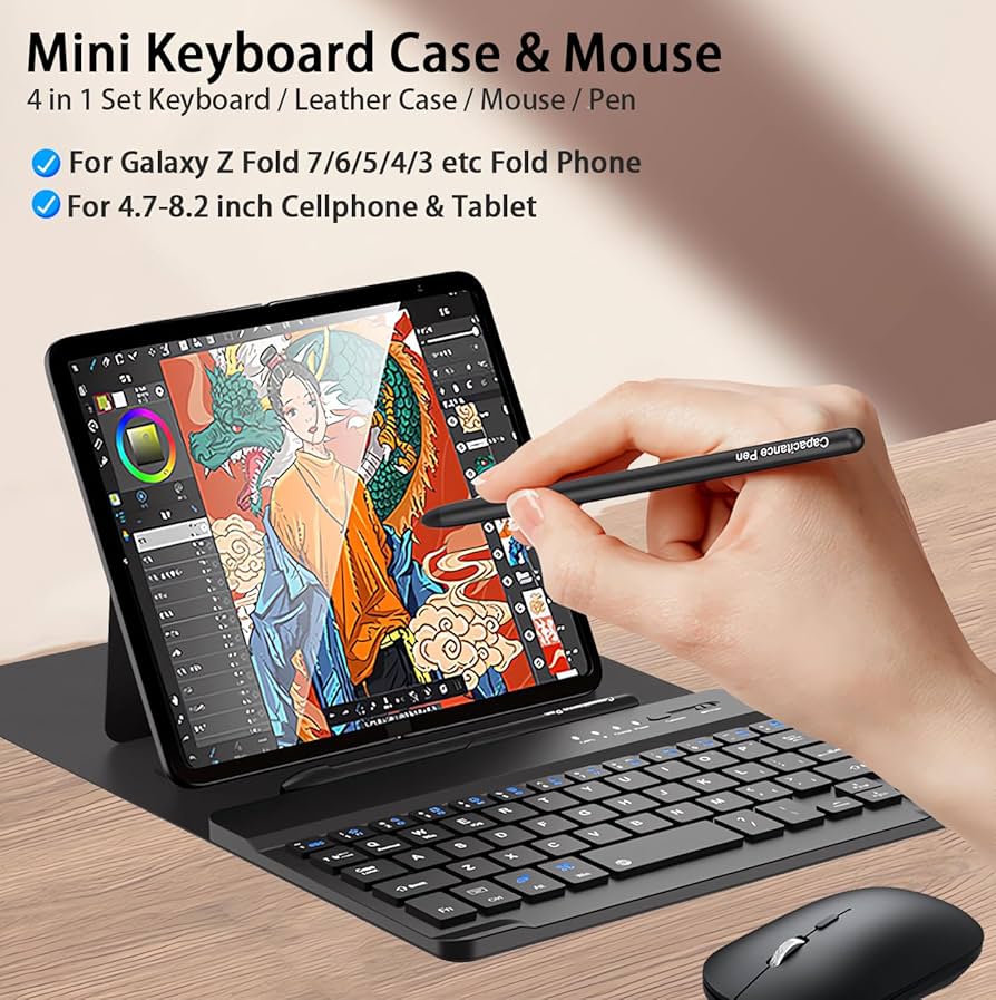 キーボード Galaxy Flip 7 Amazon.com: for Samsung Galaxy Z Fold 7 6 5 Keyboard and Mouse