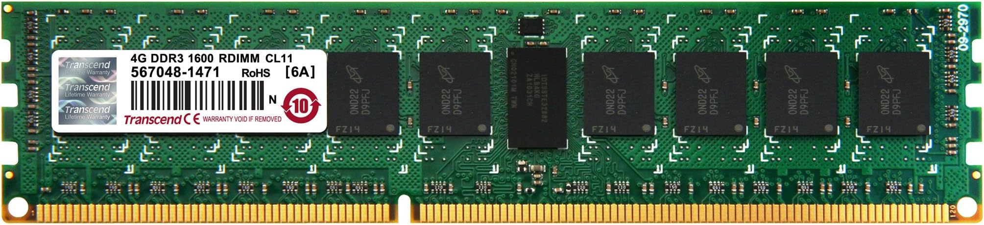Transcend 4GB DDR3 PC1600 REG-DIMM Internal Memory