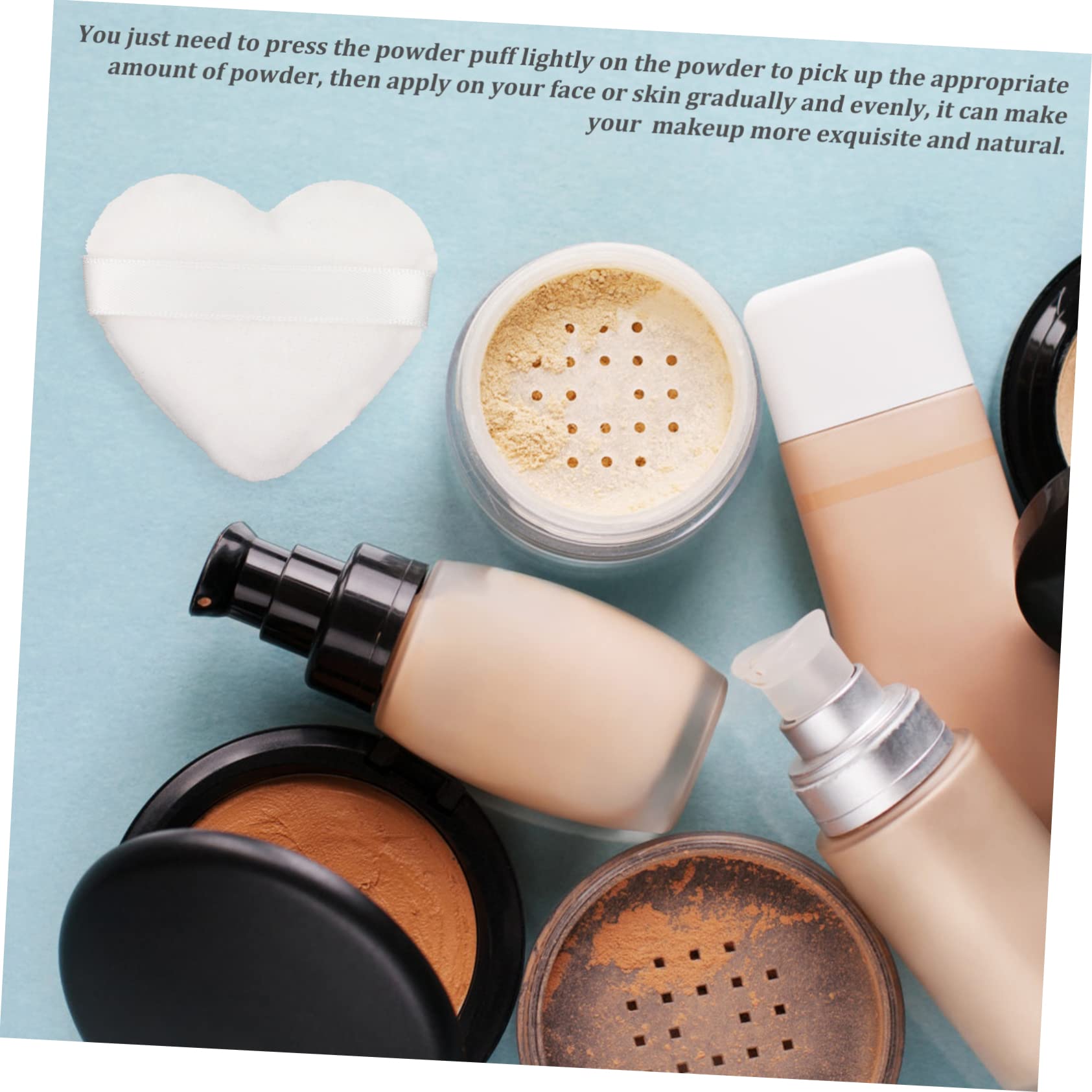 ABOOFAN 45 Pz Soffio Di Cuore Soffio Di Trucco Spugnetta Per Il Trucco Soffio Di Cipria Per Il Trucco Spugna Per Il Viso Soffio Di Polvere Spugne Di Bellezza Pelucchi Accessori Cosmetico