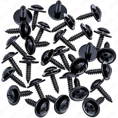 Miniatura 9 de Rexka 20 piezas Fender Liner Splash Shield Wheelhouse Liner Tornillo Phillips Truss Head Sems Compatible con Honda Acura BMW 90114-SE0-000 Accord