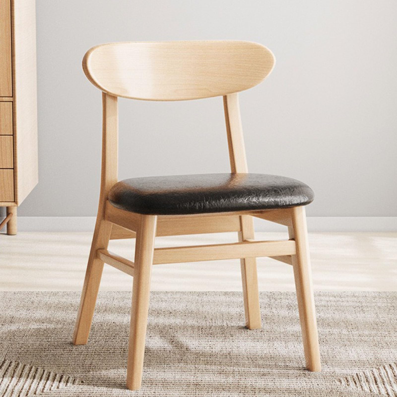 Chaise de cuisine avec dossier ergonomique pour soulager le dos Lot de 2 chêne