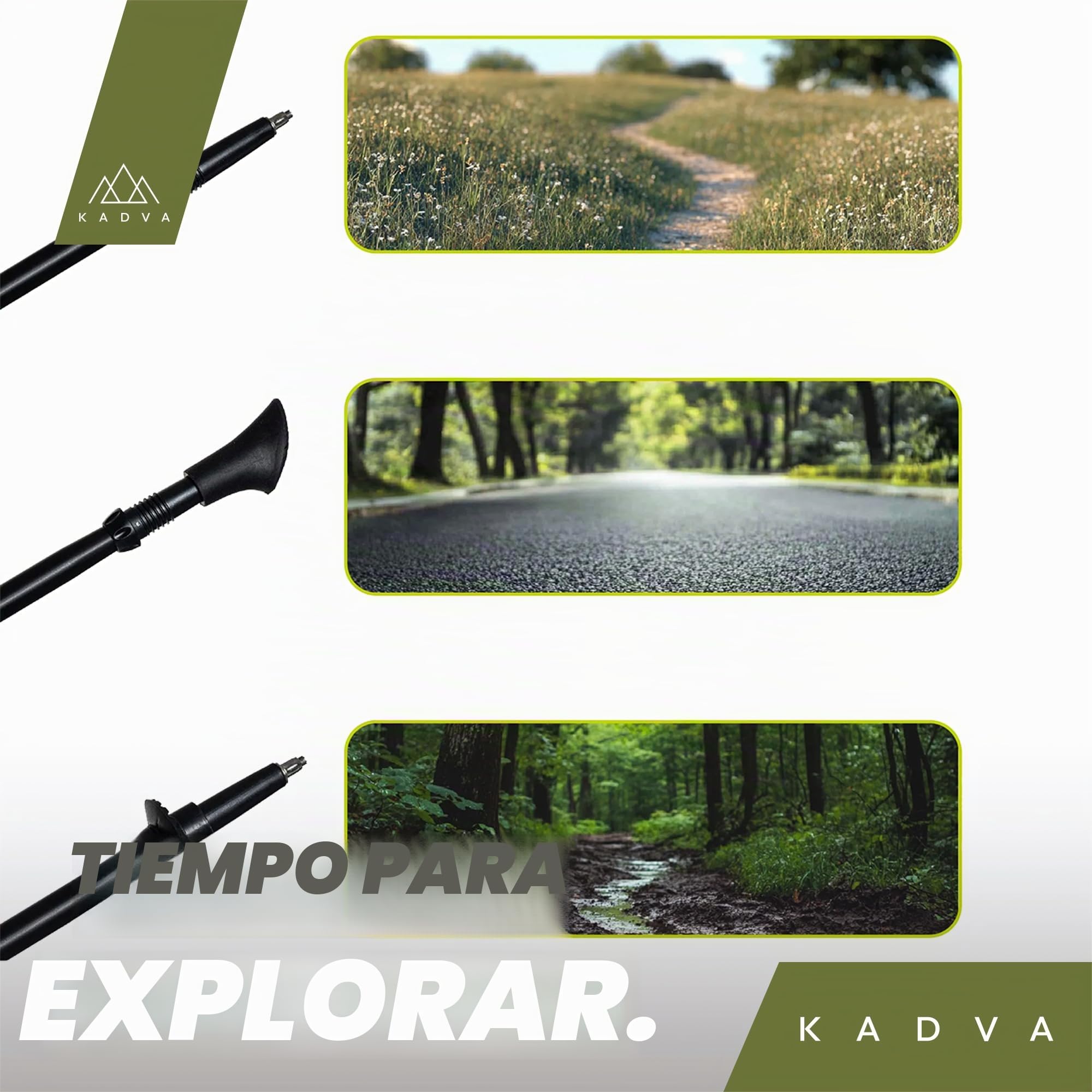 KADVA Bastones de Marcha nórdica HALNA en Rojo, tamaño Ajustable 84-135 cm, Sistema de Bloqueo rápido para una fijación Estable y Segura del Mango de Polipropileno Resistente y TPR