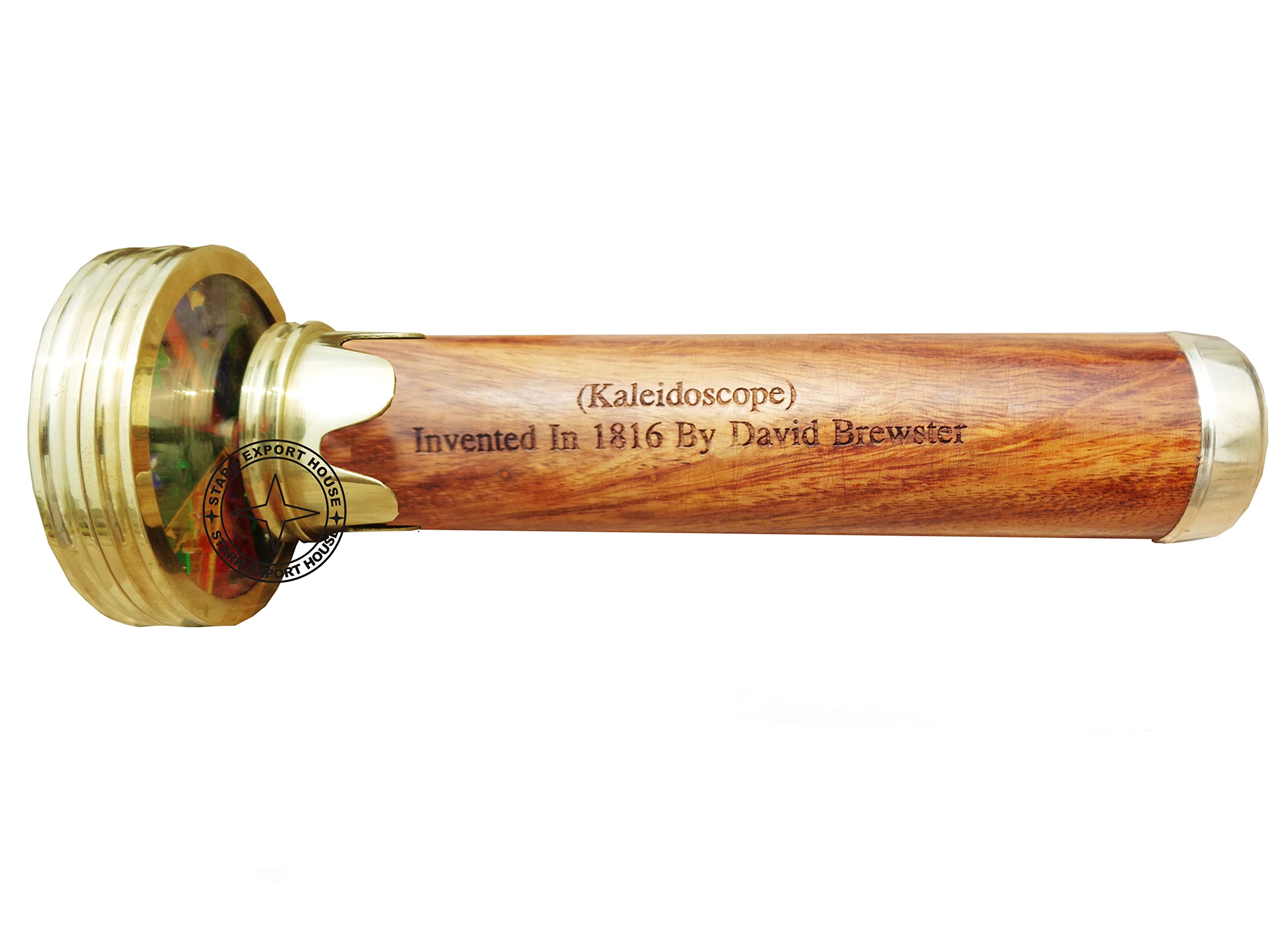 STARK EXPORT HOUSEBrass & Wood Kaleidoscope Handmade Nautical Kaleidoscope for Kids Working Kaleidoscopes