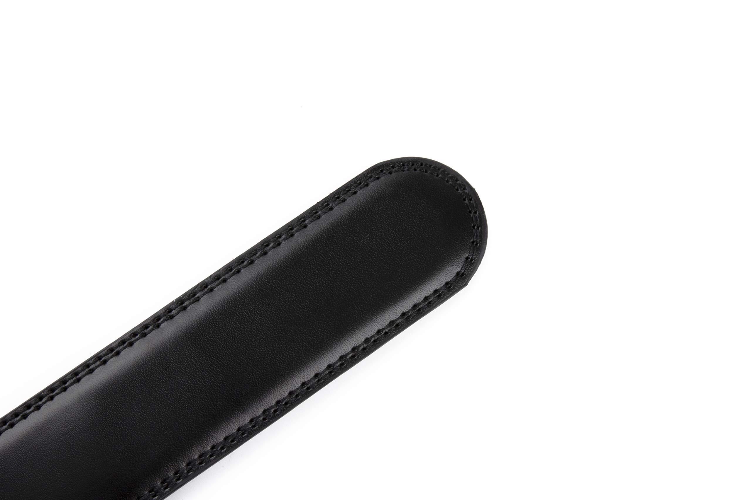 Contacts Genuine Leather Belt for Men with Easier Adjustable Autolock Buckle - Micro Adjustable Belt Fit Everywhere |Formal & Casual | Elegant Gift Box - (03-Black-XL-Waist Size Fit From 42" to 52") 4