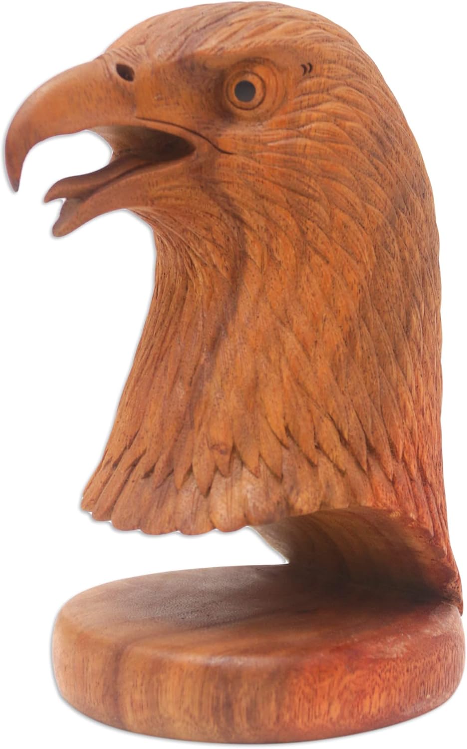 Novica Eagles Gaze Wood Sculpture