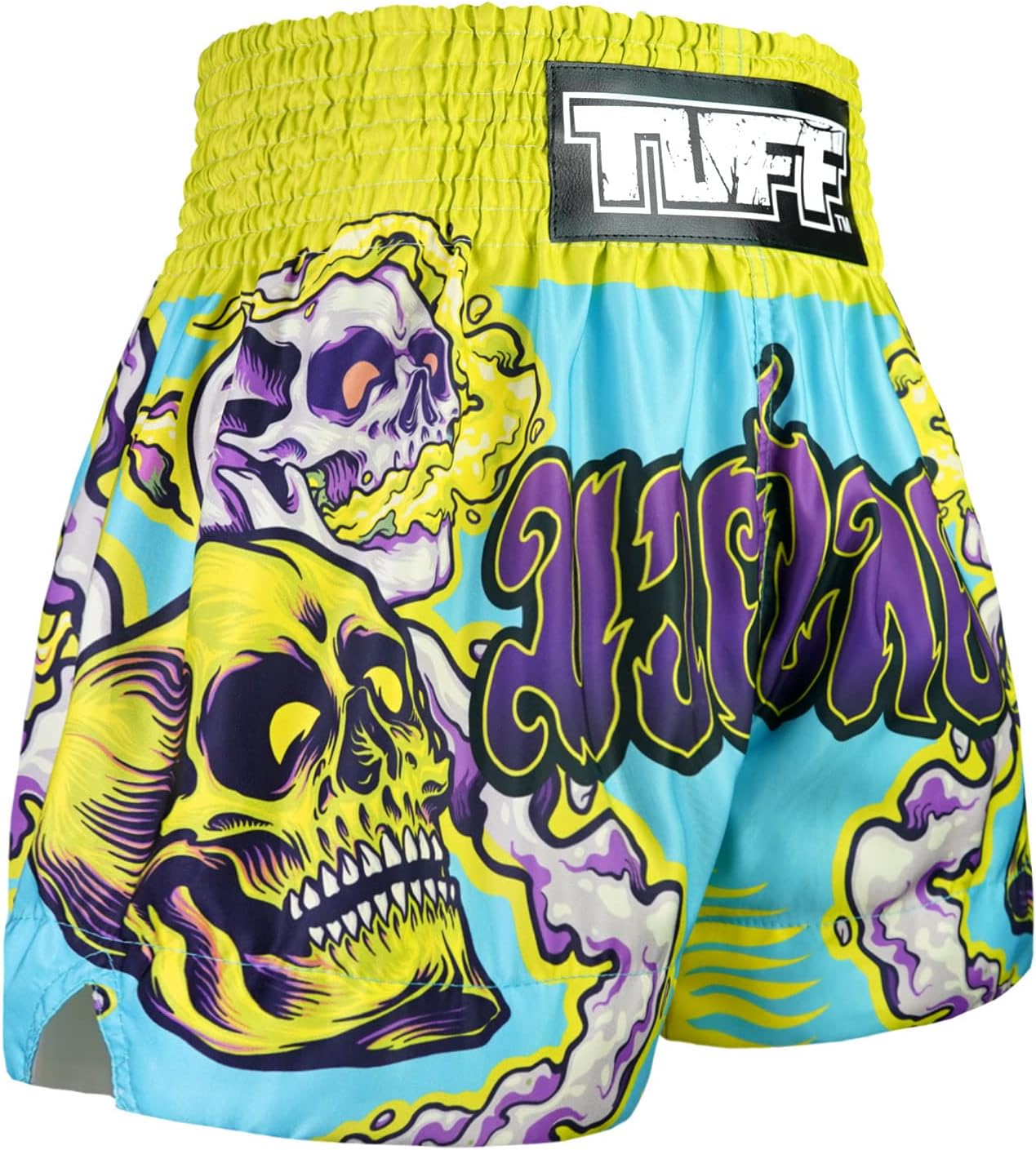 Tuff Sport Muay Thai Shorts Boxing Shorts Traditional Style Workout MMA Training Pants (XXL, TUF-MS682-LTB)