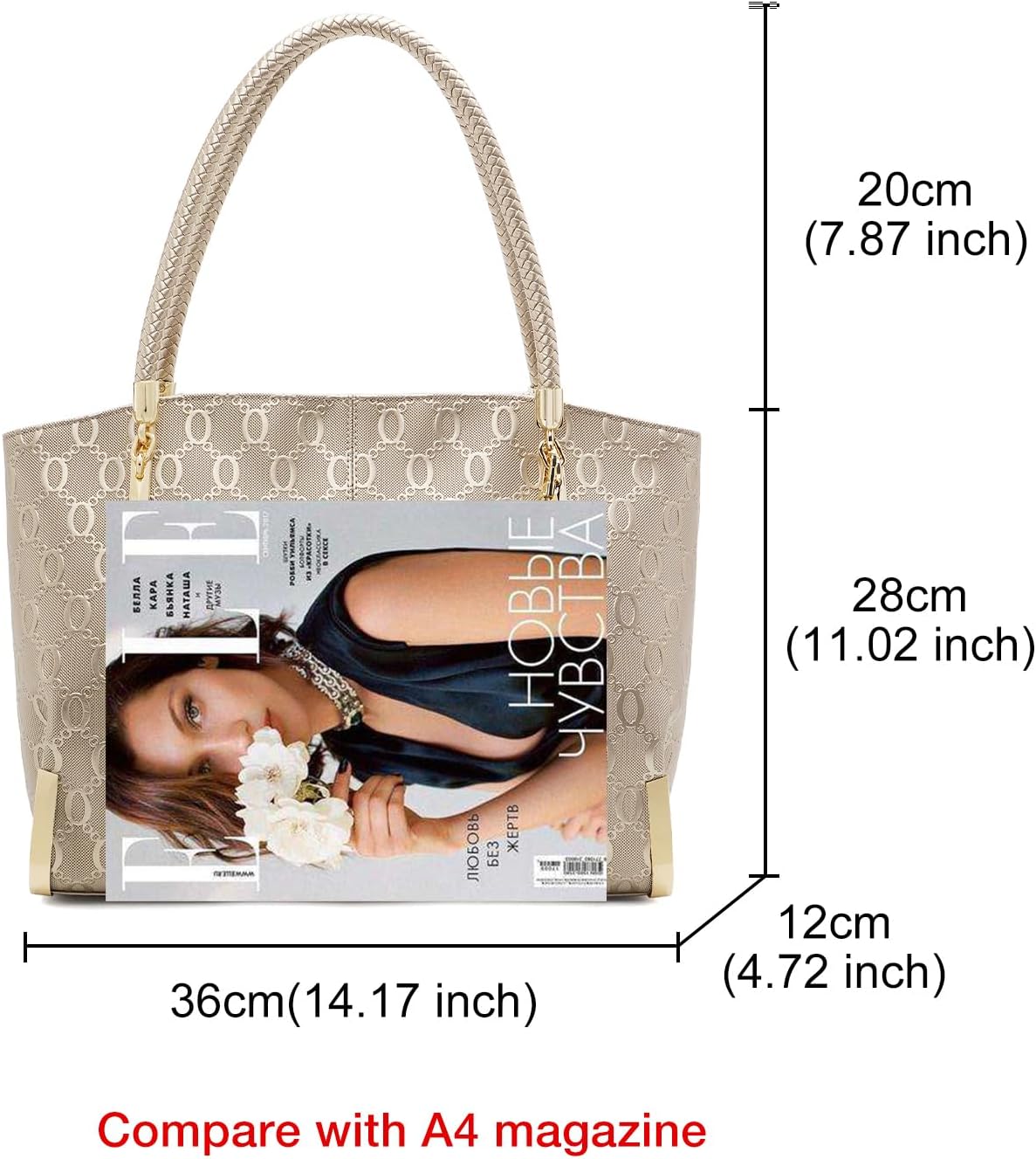 FOXLOVER Large Capacity Tote Handbags for Women, Women's Top-handle Bags Fashion Shoulder Bags Purses Minimalist design