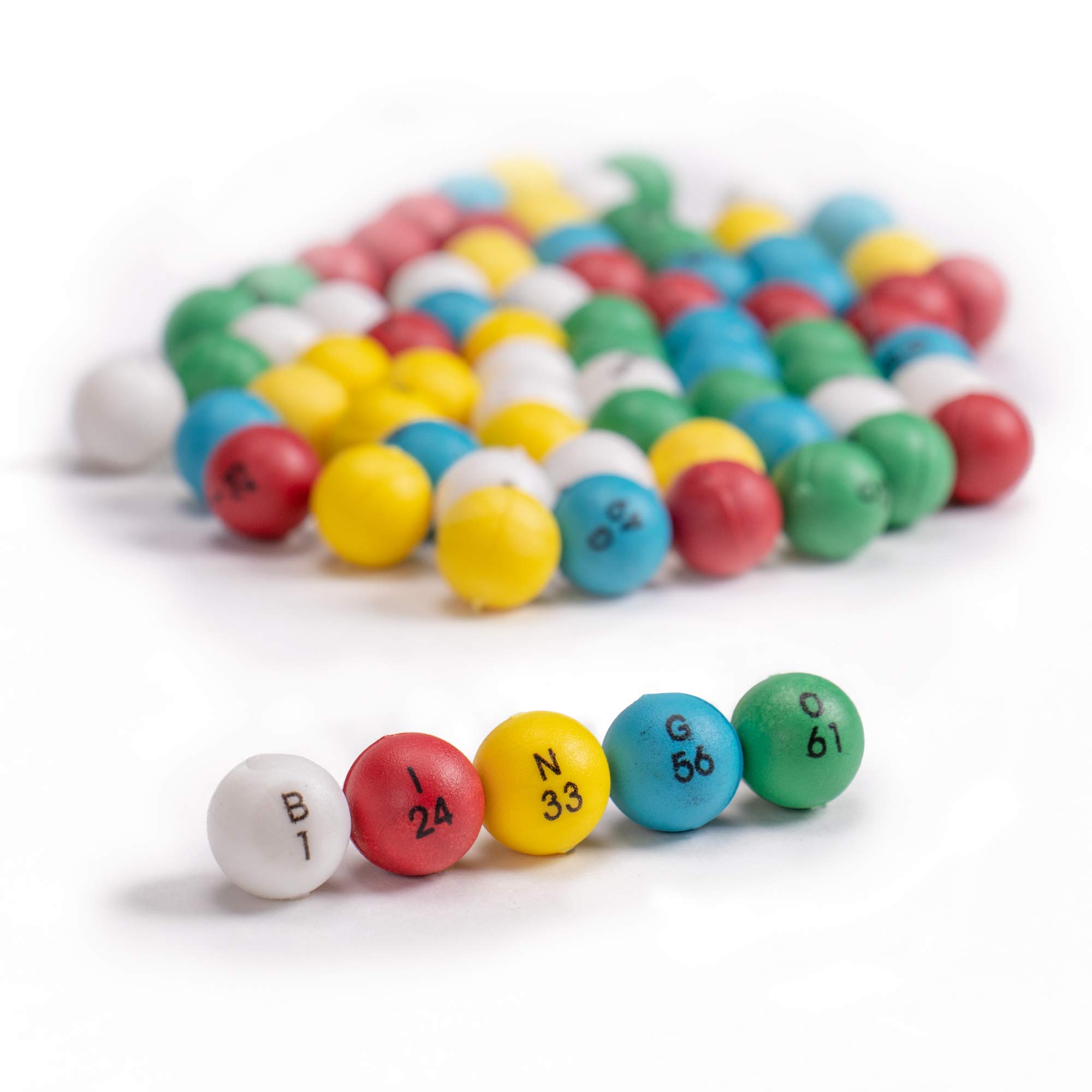 MultiColor Bingo Balls 3/5inch Plastic Balls for Standard Bingo