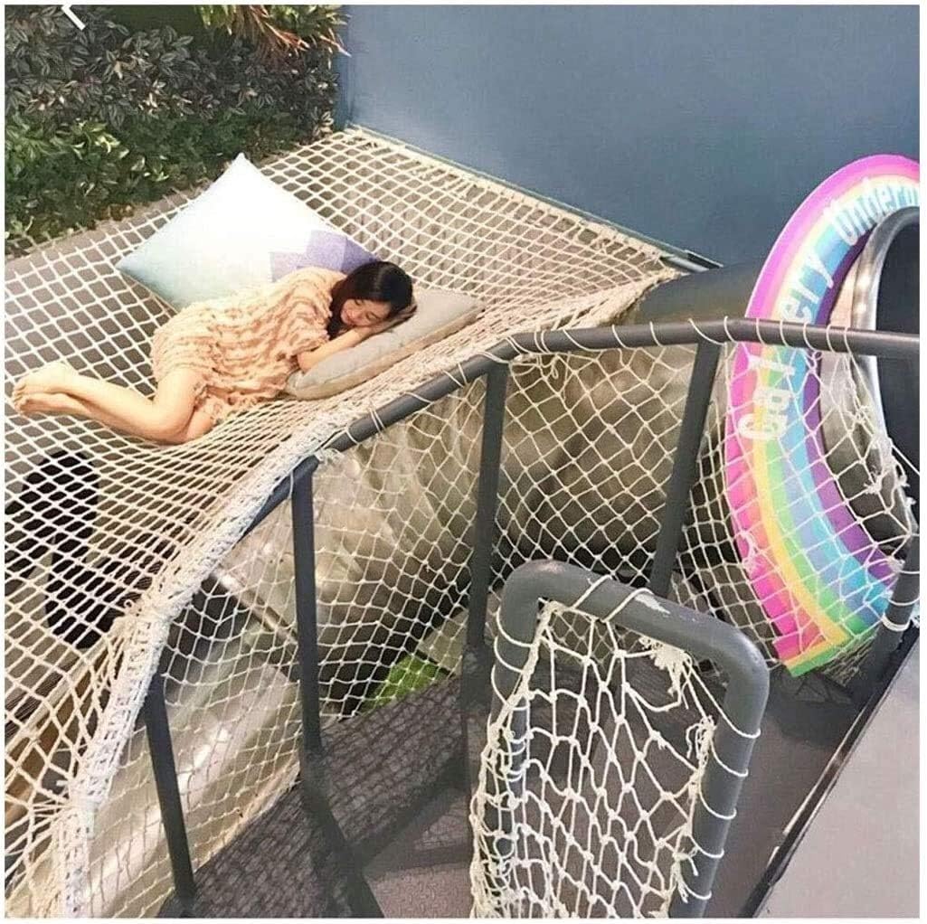 Protective Netting for Kids Pets, Children Net Climbing Wall Net Cargo Nylon Rope Net Playground Swingset Large Indoor Giant Mesh Heavy Duty Nets Outdoor Garden Netting (Size : 2x6M(7X20FT))