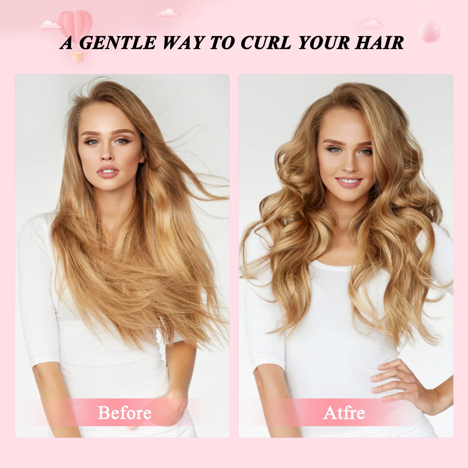 Heatless Curling Rod Headband, No Heat Curlers Hair Rollers to Sleep Hair Clips Overnight Hair Curlers for Women Long Hair Styling Tools : Beauty & Personal Care