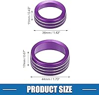 Vista 5 de Calcomanías para pomos de aire acondicionado de automóvil, cubierta de perilla para interruptor de radio de CA para Dodge Durango 2014-2020