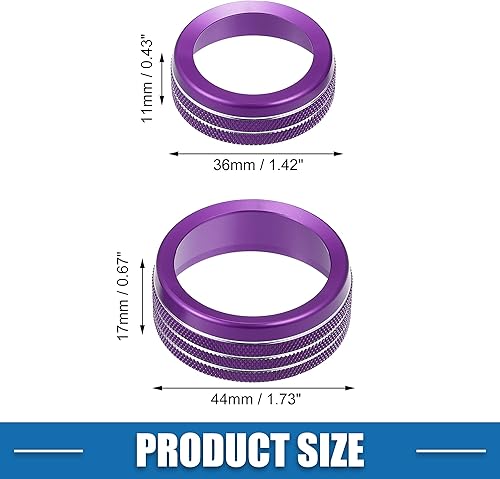 Miniatura 5 de Calcomanías para pomos de aire acondicionado de automóvil, cubierta de perilla para interruptor de radio de CA para Dodge Durango 2014-2020 para