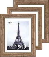 Vista 68 de VCK 8x10 Picture Frames - Black, Wide Border Solid Wood Frame, Display Photo in Horizontal and Vertical, for Home, Office, Gallery, Woodgrain