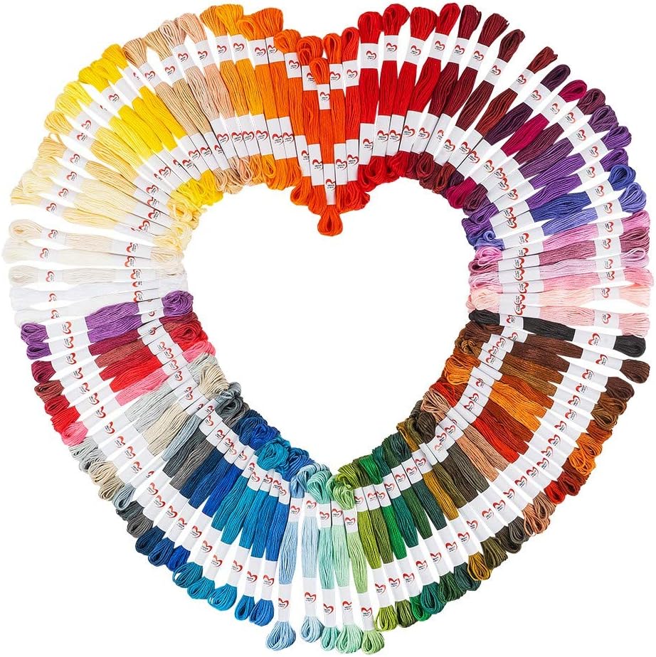 100 Farben Kreuzstich Garn - Stickgarn Set Mit 6-strängigen Fäden Für Stickerei & Basteln