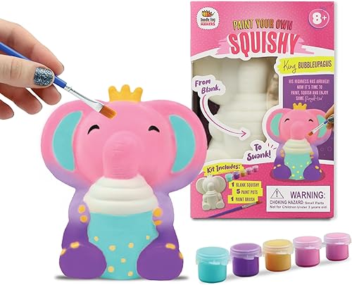 DOODLE HOG Kit de pintura blanda de elefante, juguetes esponjosos para niños, juguetes esponjosos para niños, animales esponjosos de elevación