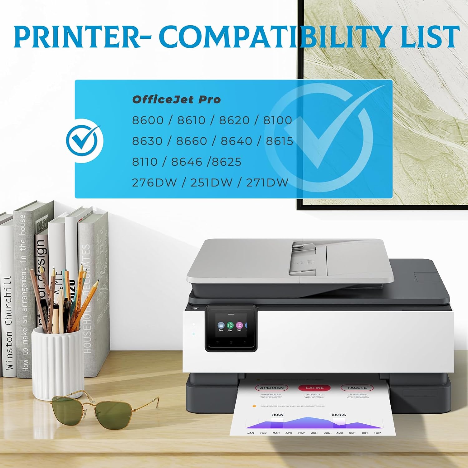 950 951XL Ink Cartridges OfficeJet Pro 8600 8610 8620 8100 8630 Ink Compatible for HP 950 XL 951 XL Ink Cartridge Combo Pack HP950XL HP951XL Printer Ink for OfficeJet Pro 8660 8640 8615 276DW 251DW-5P