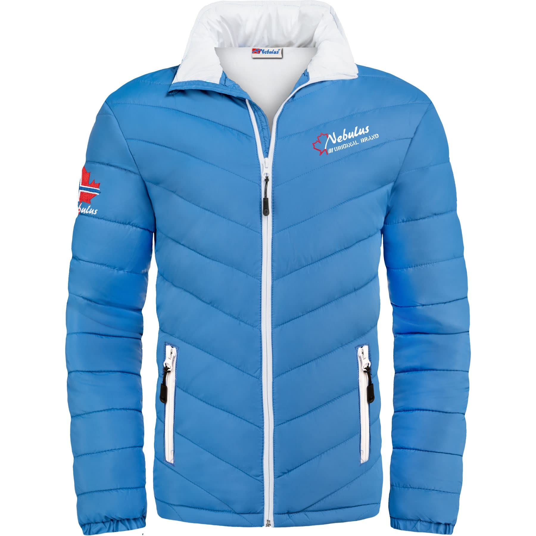 Nebulus Glossy Leman, Giubbotto Giacca Invernale a colletto rialzato, Da uomo azzurro, XXL