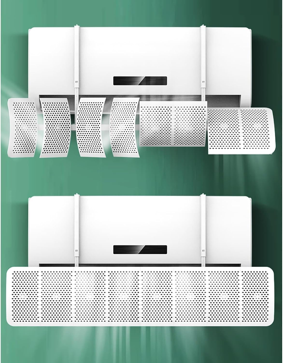 Air Conditioner Deflector,8-Blade 360° Adjustable Mini Split Deflector Anti Direct Blowing Change Wind Direction for Wall Mounted Air Conditioners,White image 5 of 8 B0DDXRFQ1R