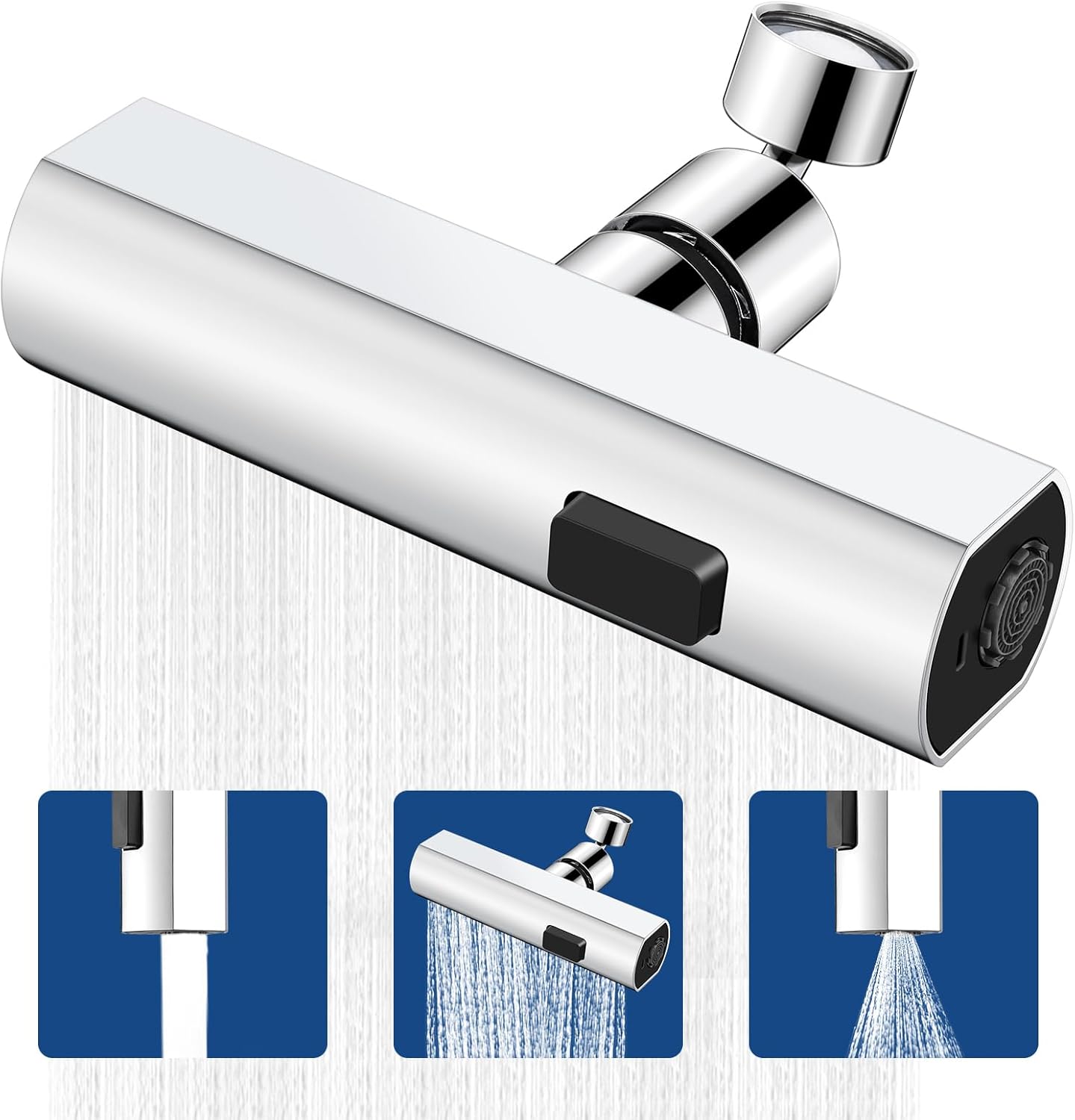 Pystuvo Kitchen Tap Spray Head, 360°Swivel Kitchen Sink Tap Spray Head