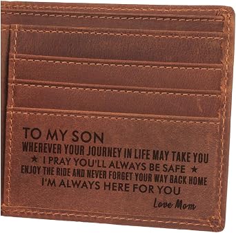 awofer Mens Wallet - Leather Wallets, The Perfect Mens Gift for Dad Son Husband Boyfriend, Anniversary Birthday Fathers Day Gifts