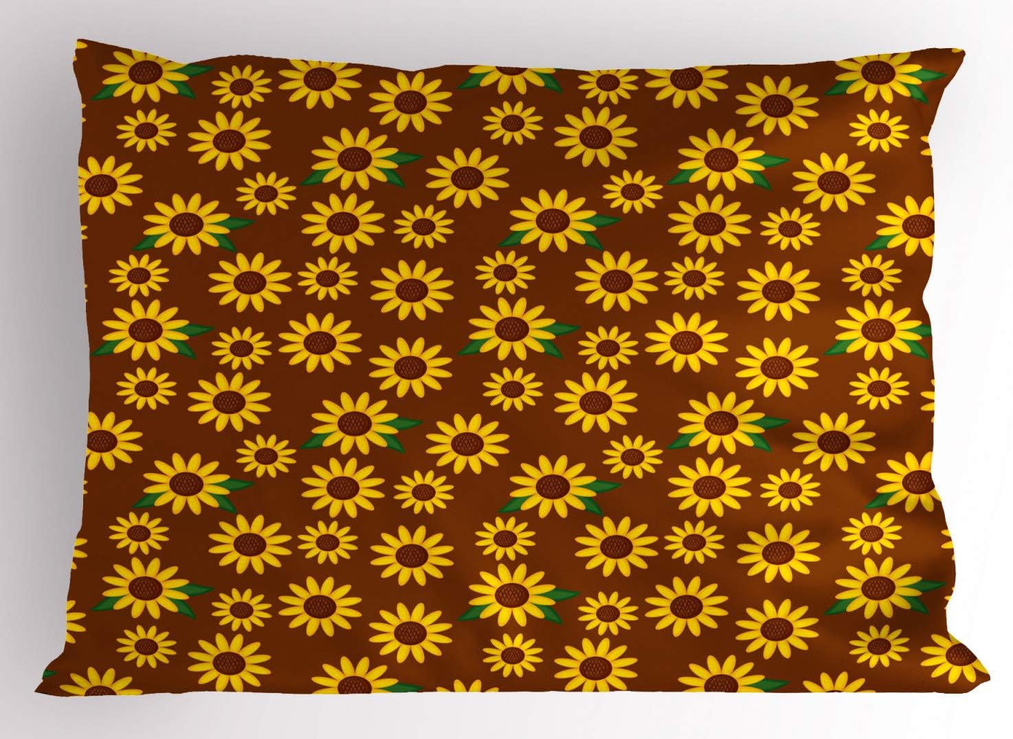 Ambesonne Chicago Skyline Pillow Sham Set of 2, Sleeping City Dramatic Urban Resting Popular American Lake Picture, Quality Microfiber Bedding Item for All Seasons, 26" x 20", Night Blue Grey