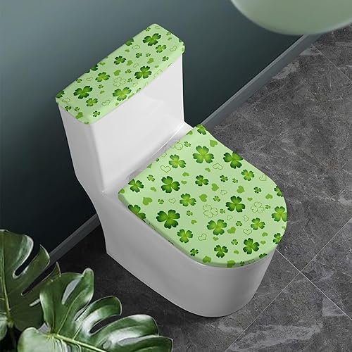 Vista 99 de Fundas antideslizantes para tapa de inodoro y tanque del Día de San Patricio, fundas elásticas para tapa de inodoro, accesorios de decoración de St.