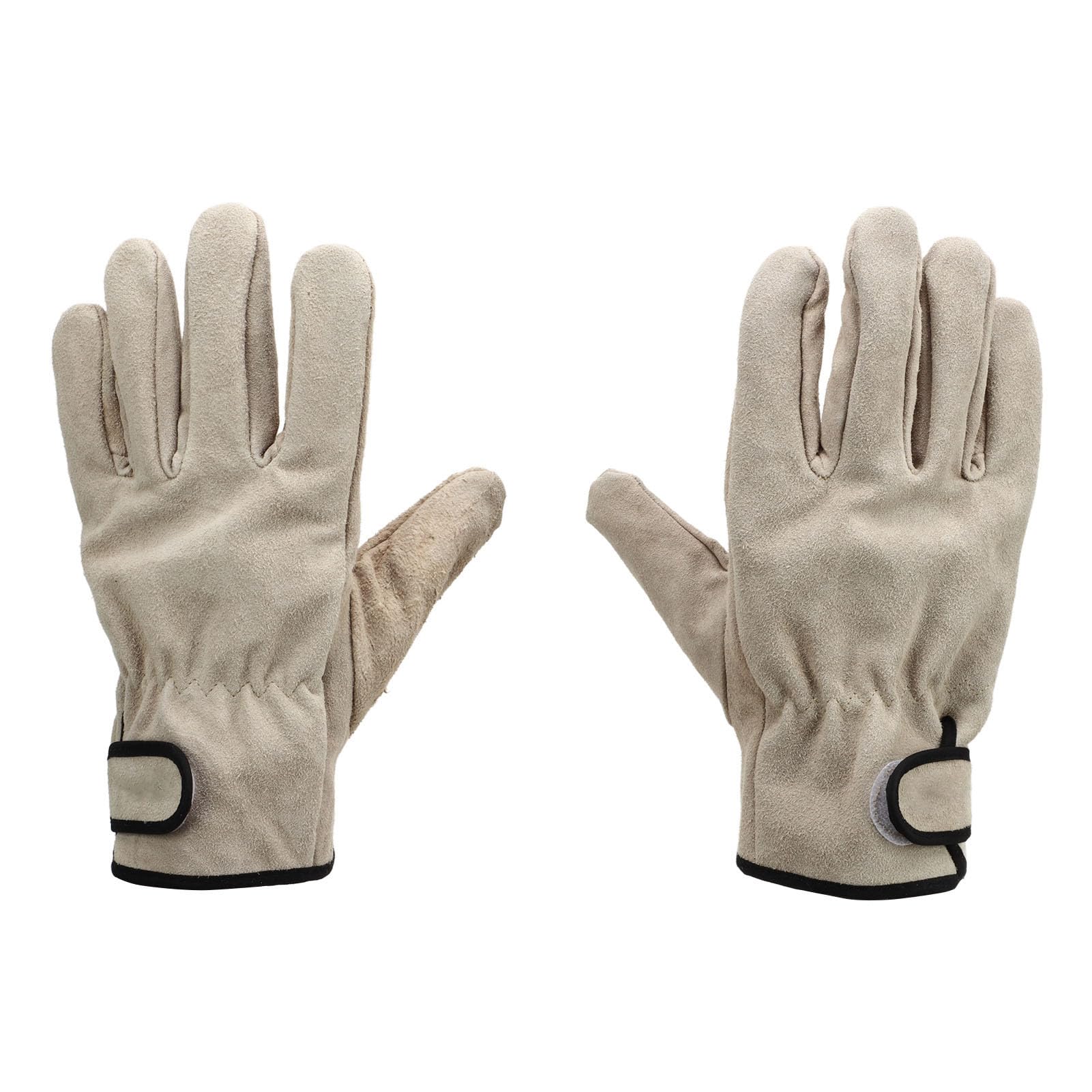 yaogohua Cowhide Leather Gloves Insulation Leather Gloves BBQ Camping Driving Gloves for Welding Wood Cutting