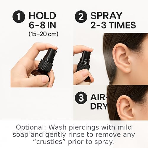 Miniatura 2 de WACAN Solución de aerosol para piercing de árbol de té de curación rápida, aceite esencial orgánico con sales marinas naturales y vitaminas solución