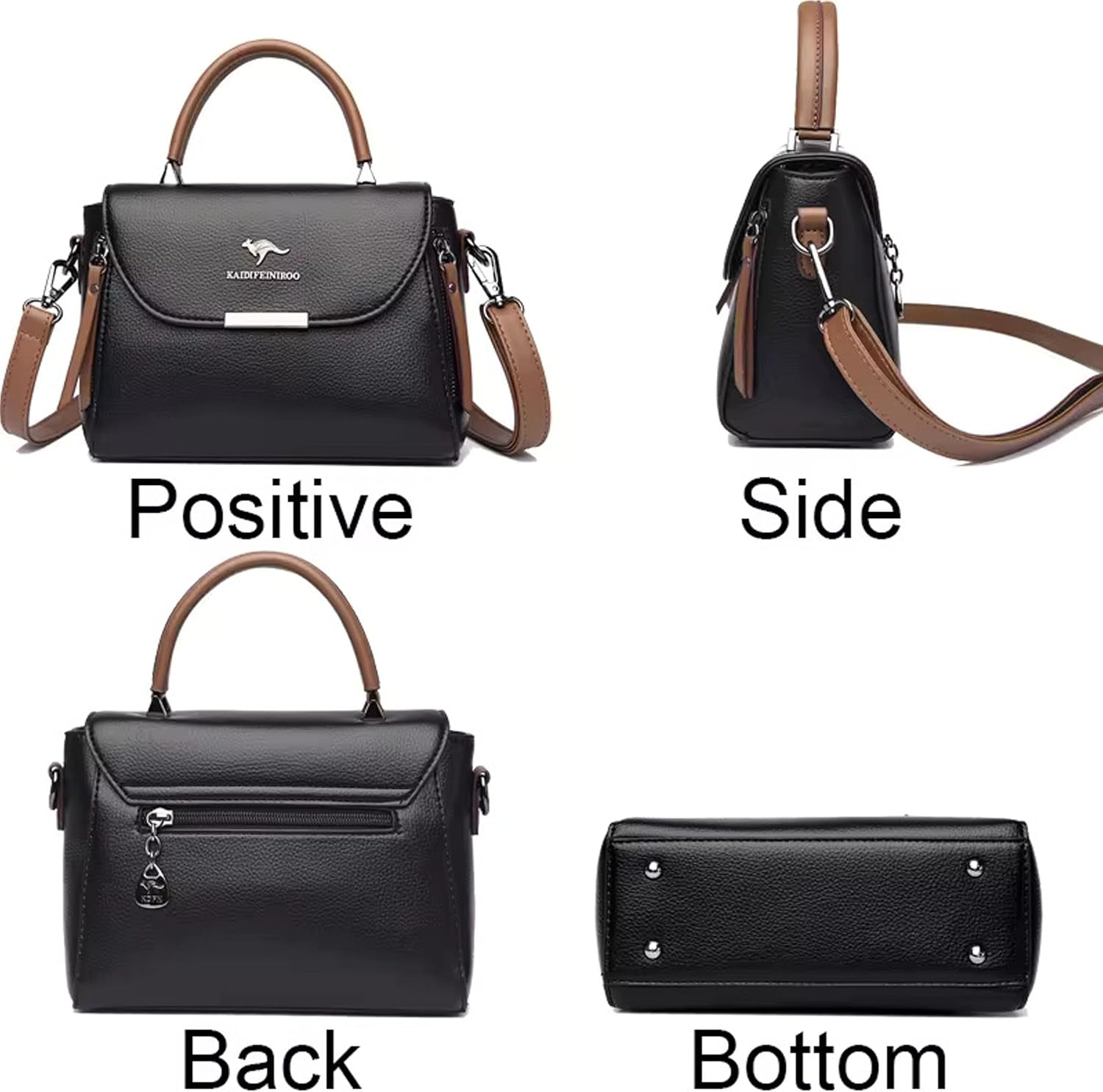 Classy Leather Top Handle Shoulder Bags For Women - Crossbody Satchel Purses