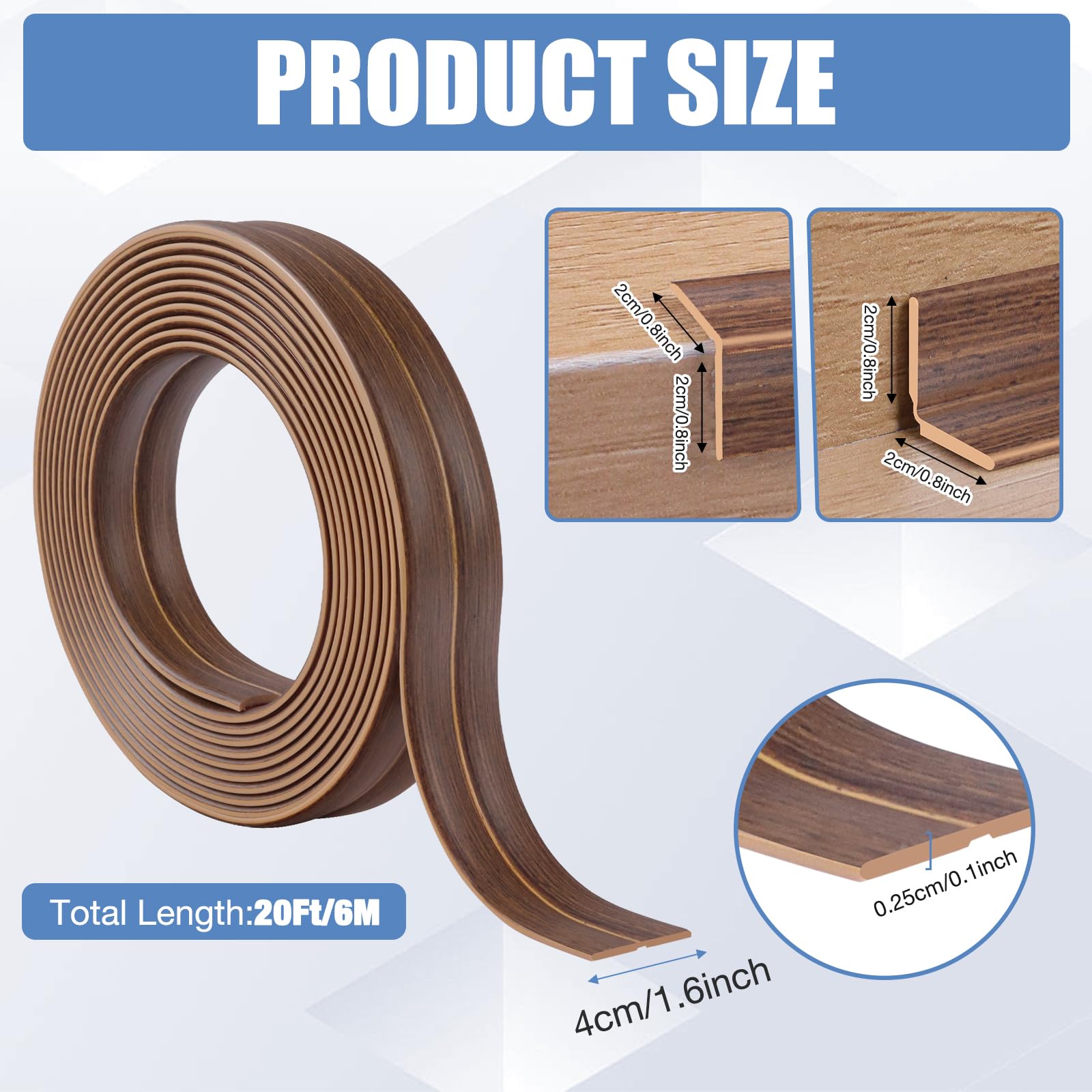 Moulure autocollante de 6 m pour coins de mur - Convient pour les fenêtres, les tables et les coins des murs pour protéger et décorer