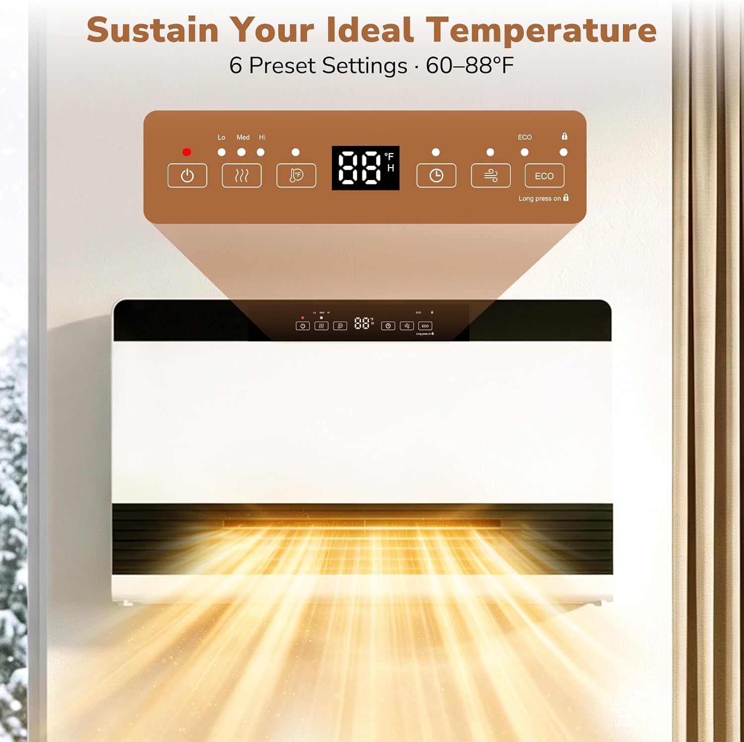  1300W Space Heater, White thumbnail