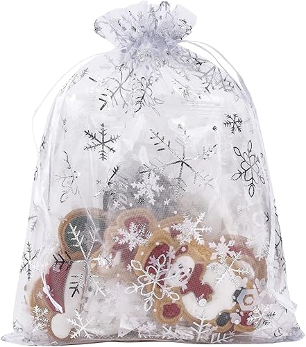 Miniatura 41 de YunKo 50 bolsas de organza de 6 x 9 pulgadas con cordón para regalo, joyería de malla, bolsa de protección de frutas, bolsa de organza transparente